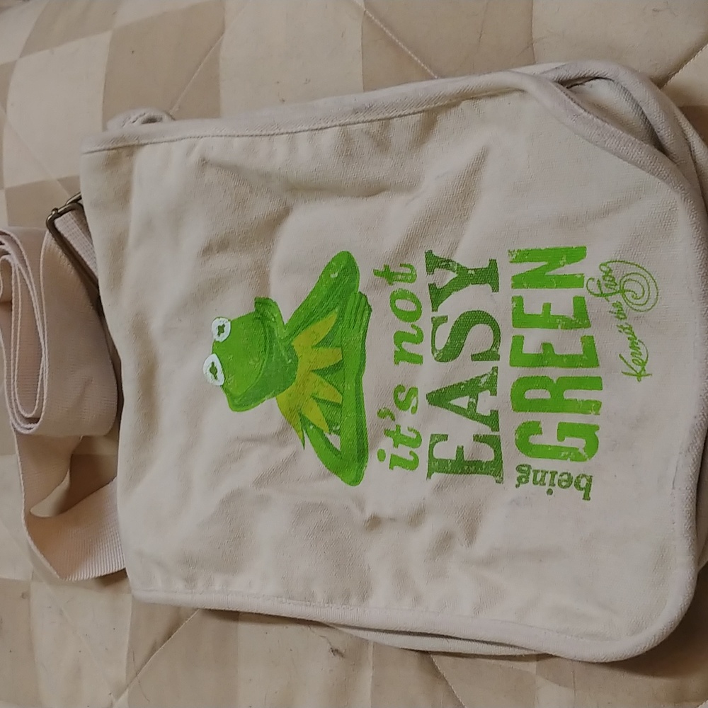 Kermit the frog canvas messenger bag